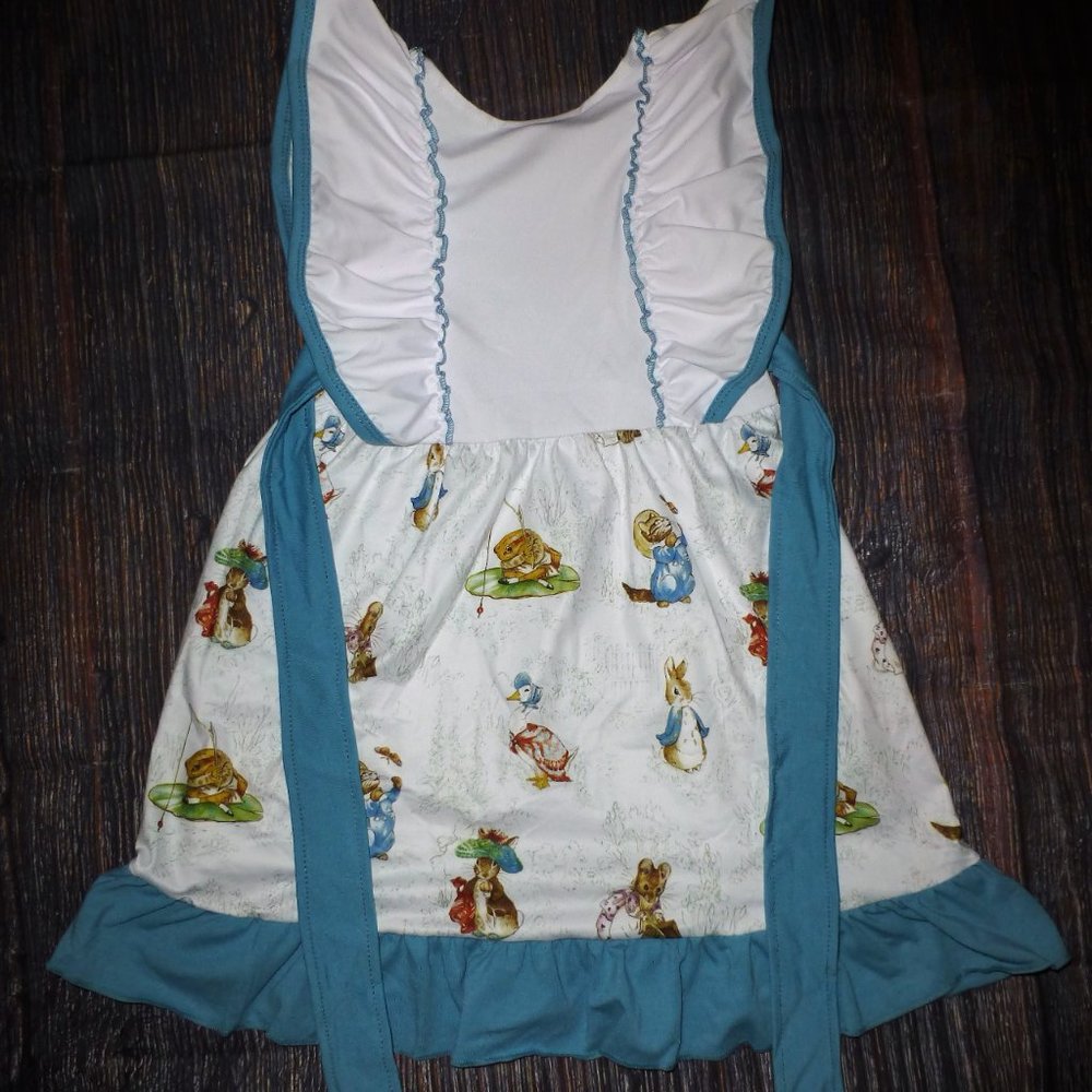 Peter Rabbit Easter Bunny Girls Boutique Dress - Picture 5 of 5